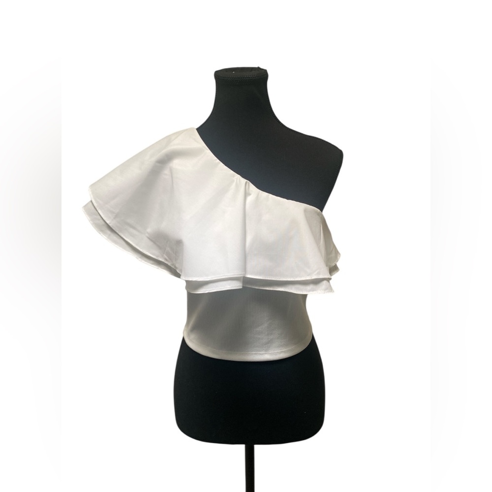 TALULAH White One-Shoulder Blouse EUC M